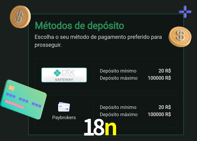 O cassino 18n oferece uma grande variedade de métodos de pagamento